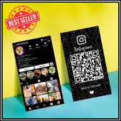 Constructie Instagram Zwart QR-code Visitekaartje