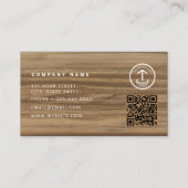 Constructie Klusjesman Gereedschap QR Code Hout Visitekaartje (Achterkant)