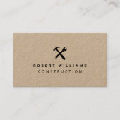 Constructie Klusjesman Gereedschap QR Code Rustiek Visitekaartje (Voorkant)