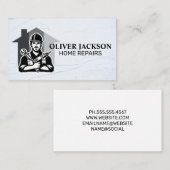 Constructie | Klusjesman Reparateur Logo Visitekaartje (Voorkant / Achterkant)