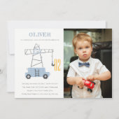 Constructie Kraan Foto Uitnodiging Verjaardag Elke (Voorkant)