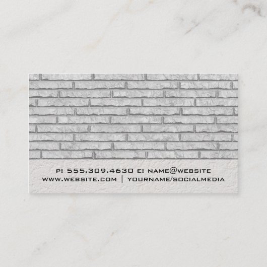Constructie Logo | Bakstenen Muur  Visitekaartje (Achterkant)
