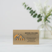 Constructie Logo | Bouwer Architect Visitekaartje (Staand voorkant)