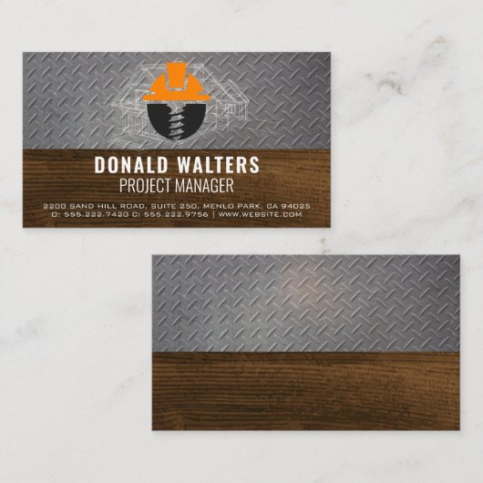 Constructie Logo | Bouwtekeningen | Staal | Hout Visitekaartje (Voorkant / Achterkant)