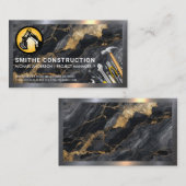 Constructie Logo | Handgereedschap | Onroerend goe Visitekaartje (Voorkant / Achterkant)