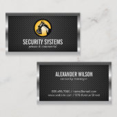 Constructie Logo | Metallic Geperforeerd Gaas  Visitekaartje (Voorkant / Achterkant)