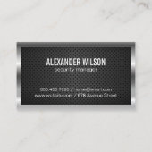 Constructie Logo | Metallic Geperforeerd Gaas  Visitekaartje (Achterkant)