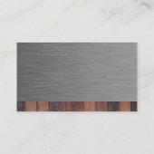 Constructie Logo | Metallic Houten Visitekaartje (Achterkant)