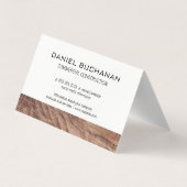 Constructie Logo | Zagen van houtmetaal Visitekaartje (Achterkant)