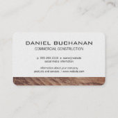 Constructie Logo | Zagen van houtmetaal Visitekaartje (Achterkant)