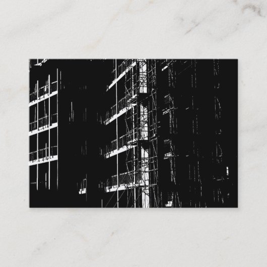 Constructie met hoog contrast visitekaartje (Voorkant)