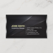 Constructie Metaal Geframeerd Monogram Zwart Metaa Visitekaartje (Achterkant)