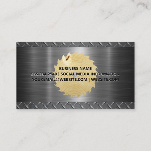 Constructie | Metaal | Hout Visitekaartje (Achterkant)