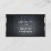 Constructie Metaal ingelijst Modern Monogram Visitekaartje (Achterkant)