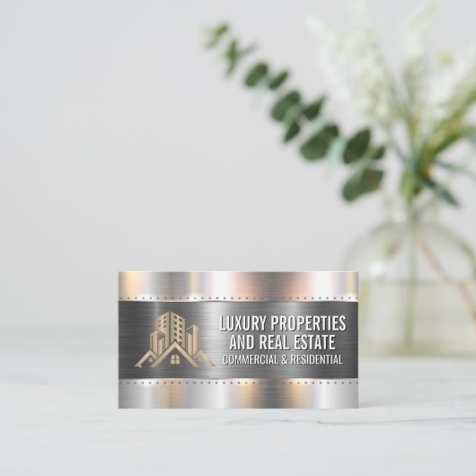 Constructie Metaal Klinknagels | Eigenschappen Log Visitekaartje (Staand voorkant)