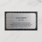 Constructie Metalen Toestel Monogram Modern Visitekaartje (Achterkant)