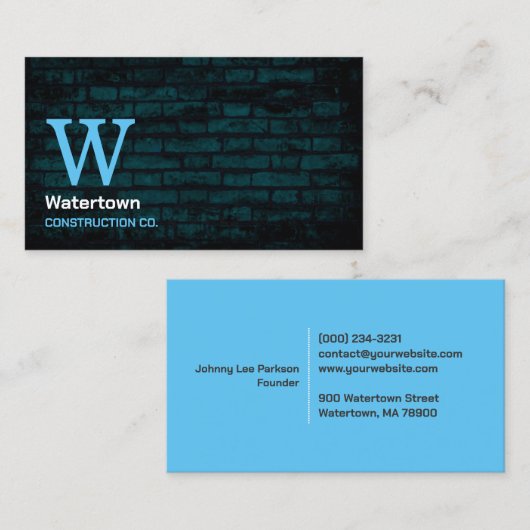 Constructie Metselstenen Visitekaartje (Voorkant / Achterkant)