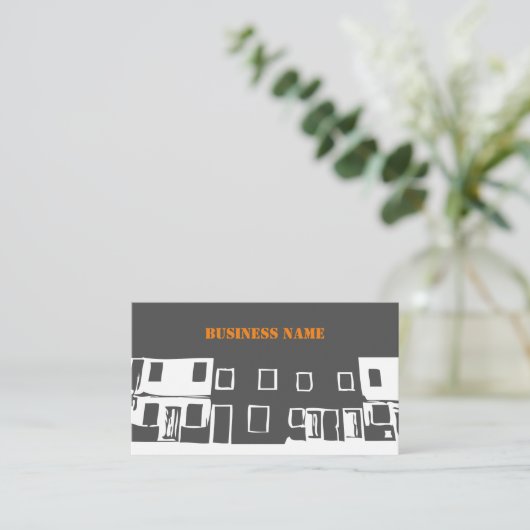Constructie - Minimalistisch - Business Card-sjabl Visitekaartje (Staand voorkant)