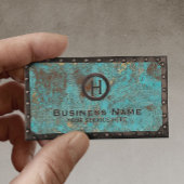 Constructie  monogram Turquoise Copper Visitekaartje