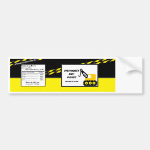 Constructie op het etiket van waterflessen bumpersticker