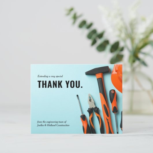 Constructie overeenkomende toolset | Minimale dank Briefkaart (Staand voorkant)