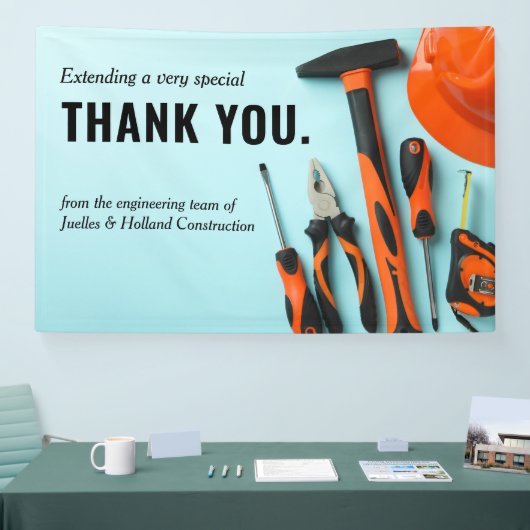 Constructie overeenkomende toolset | Minimale dank Spandoek (Beurs)