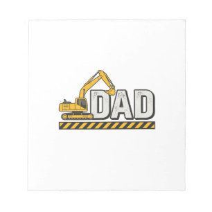 Constructie papa graafmachine vintage shirt ontwer notitieblok