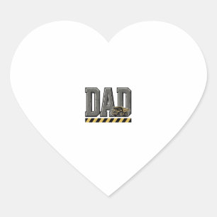 Constructie papa vintage gravure T-shirt ontwerp_ Hart Sticker
