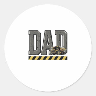 Constructie papa vintage gravure T-shirt ontwerp_ Ronde Sticker