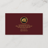 Constructie Red Grey Layer Gold Wave Builder Visitekaartje (Achterkant)