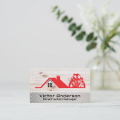 Constructie reparatie gereedschap logo | Home reno Visitekaartje (Staand voorkant)