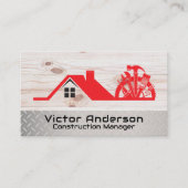 Constructie reparatie gereedschap logo | Home reno Visitekaartje (Voorkant)