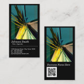 Constructie tijdelijk Abstract met QR-code Visitekaartje (Voorkant / Achterkant)