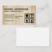 Constructie | Timmermanswerktuigen pictogram Visitekaartje (Voorkant / Achterkant)