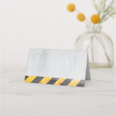 Constructie Truck Party Gevouwen Menu Kaart Labels (Achterkant)