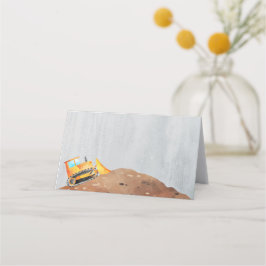 Constructie Truck Party Gevouwen Menu Kaart Labels