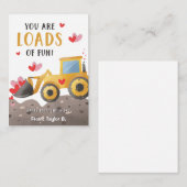 Constructie Valentijnsdag Kaart voor kinderen Notitiekaartje (Voorkant / Achterkant)