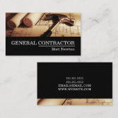 Constructie van General Contractor Builder Visitekaartje (Voorkant / Achterkant)