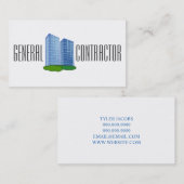 Constructie van General Contractor Builder Visitekaartje (Voorkant / Achterkant)