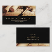 Constructie van General Contractor Builder Visitekaartje (Voorkant / Achterkant)