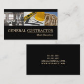 Constructie van General Contractor Builder Visitekaartje (Voorkant / Achterkant)