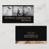 Constructie van General Contractor Builder Visitekaartje (Voorkant / Achterkant)