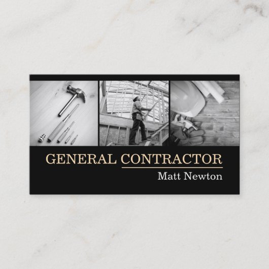 Constructie van General Contractor Builder Visitekaartje (Voorkant)
