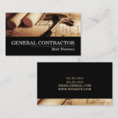Constructie van General Contractor Builder Visitekaartje (Voorkant / Achterkant)