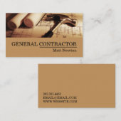 Constructie van General Contractor Builder Visitekaartje (Voorkant / Achterkant)