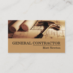 Constructie van General Contractor Builder Visitekaartje
