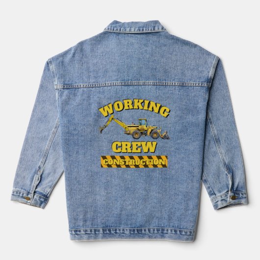 constructie van het bedrijfspersoneel denim jacket (Achterkant)