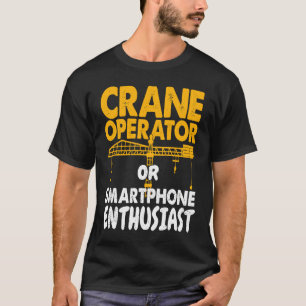 Constructie van kraan- of telefoonliefhebber t-shirt