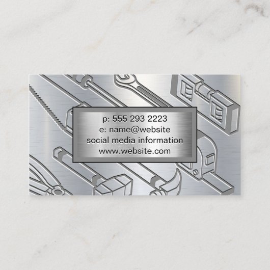 constructie van lierkraan | Bouwgereedschap Visitekaartje (Achterkant)