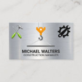 constructie van lierkraan | Bouwgereedschap Visitekaartje (Voorkant)